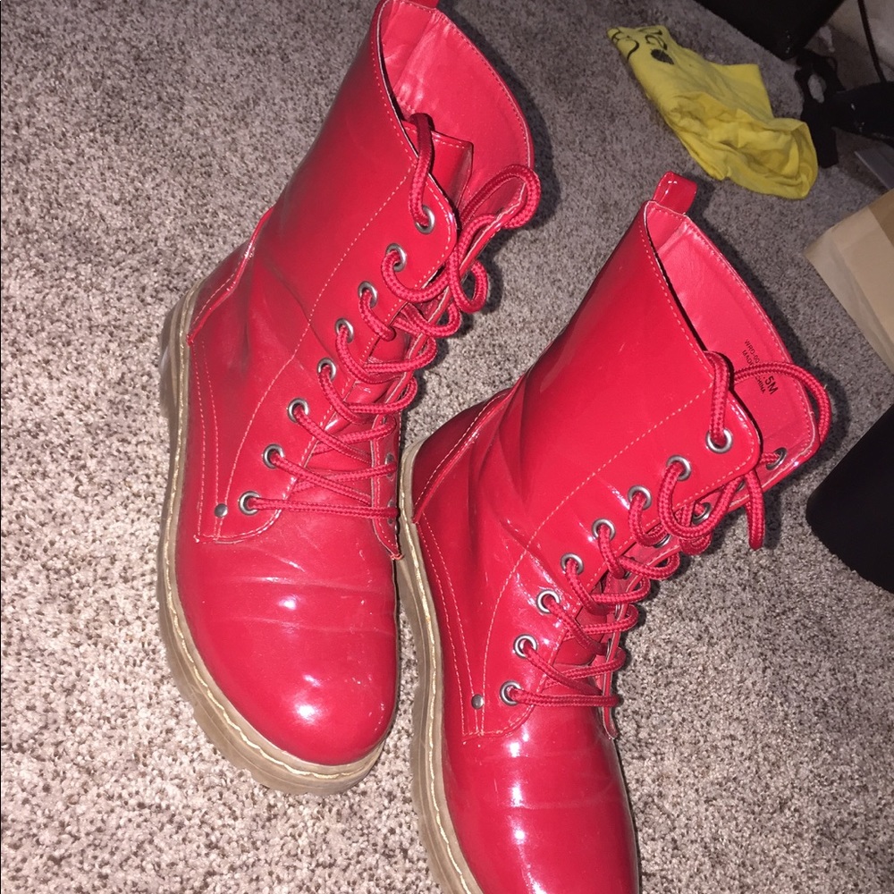 Red Rain Boots